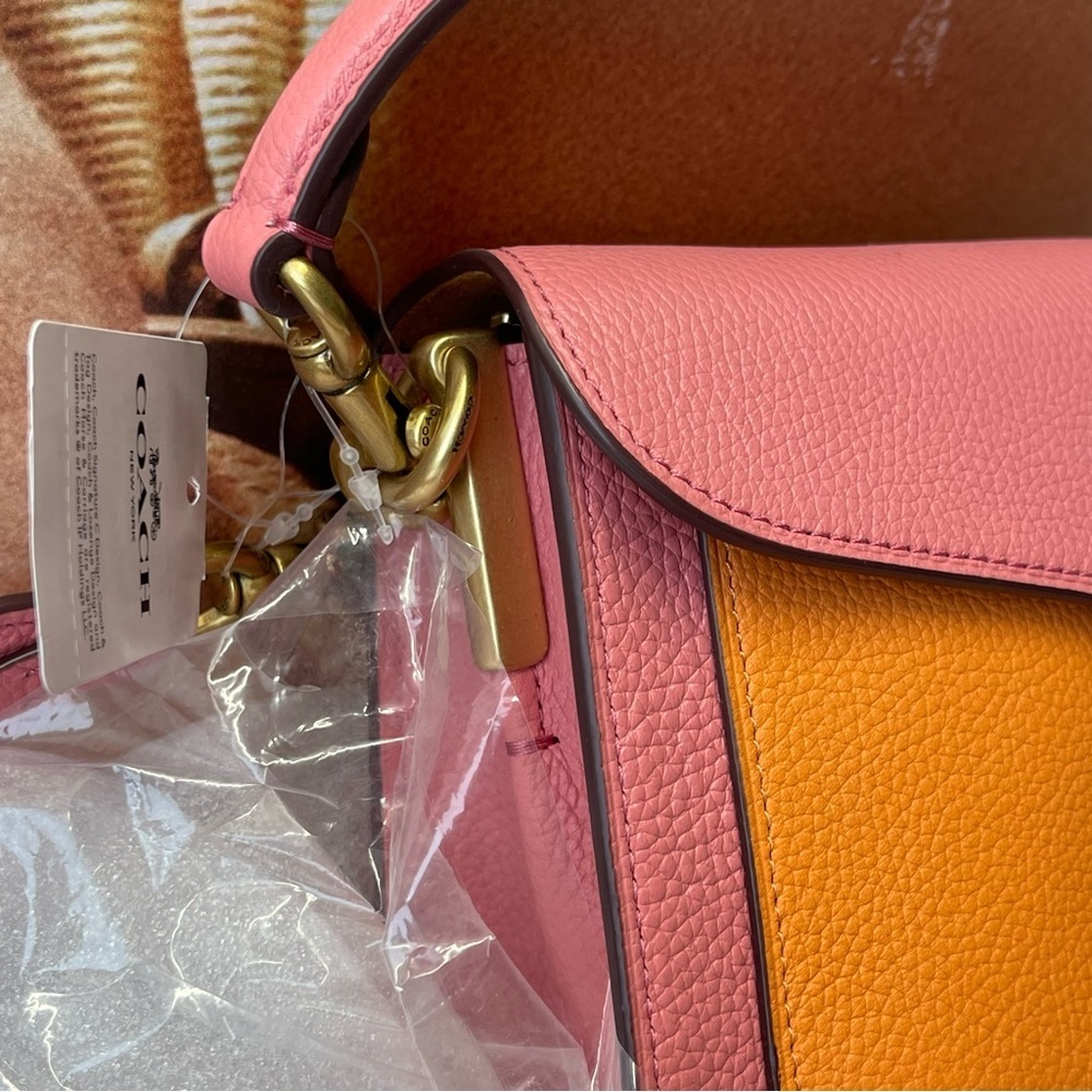 (new+tag) Coach Tabby 26 Taffy Pink Orange Leather Bag Crossbody Shoulder Bag - Picture 14 of 15